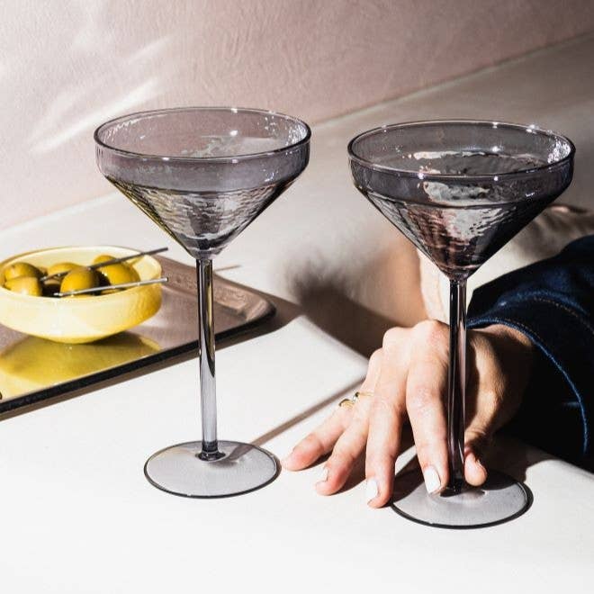 Bicchiere da Cocktail Claude | set di 2 | grigio | Bicchieri da Martini