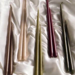 Candele affusolate in cera di soia